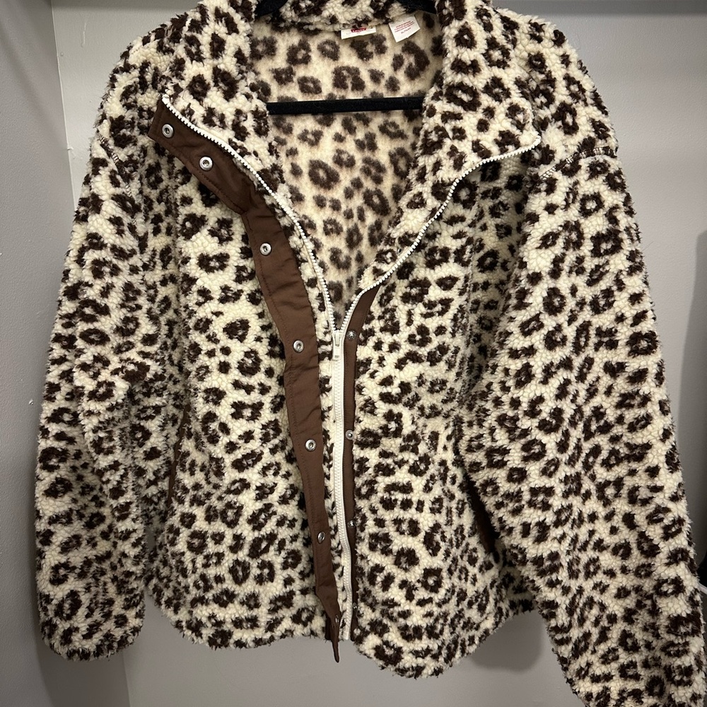 Levi's Valley Sherpa Jacket - Cream and Brown Teddy Jacket